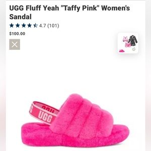 🔥NEW HOT PINK FLUFFY UGG SLIPPERS🔥